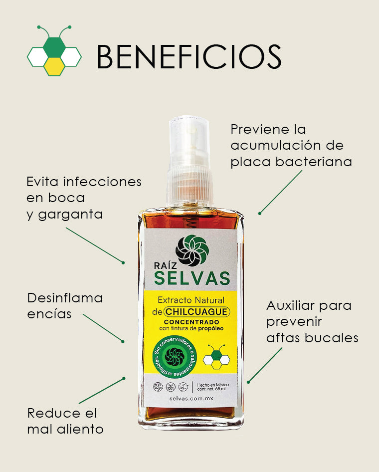 Extracto de Chilcuague Concentrado con Tintura de Propóleo 32 ml