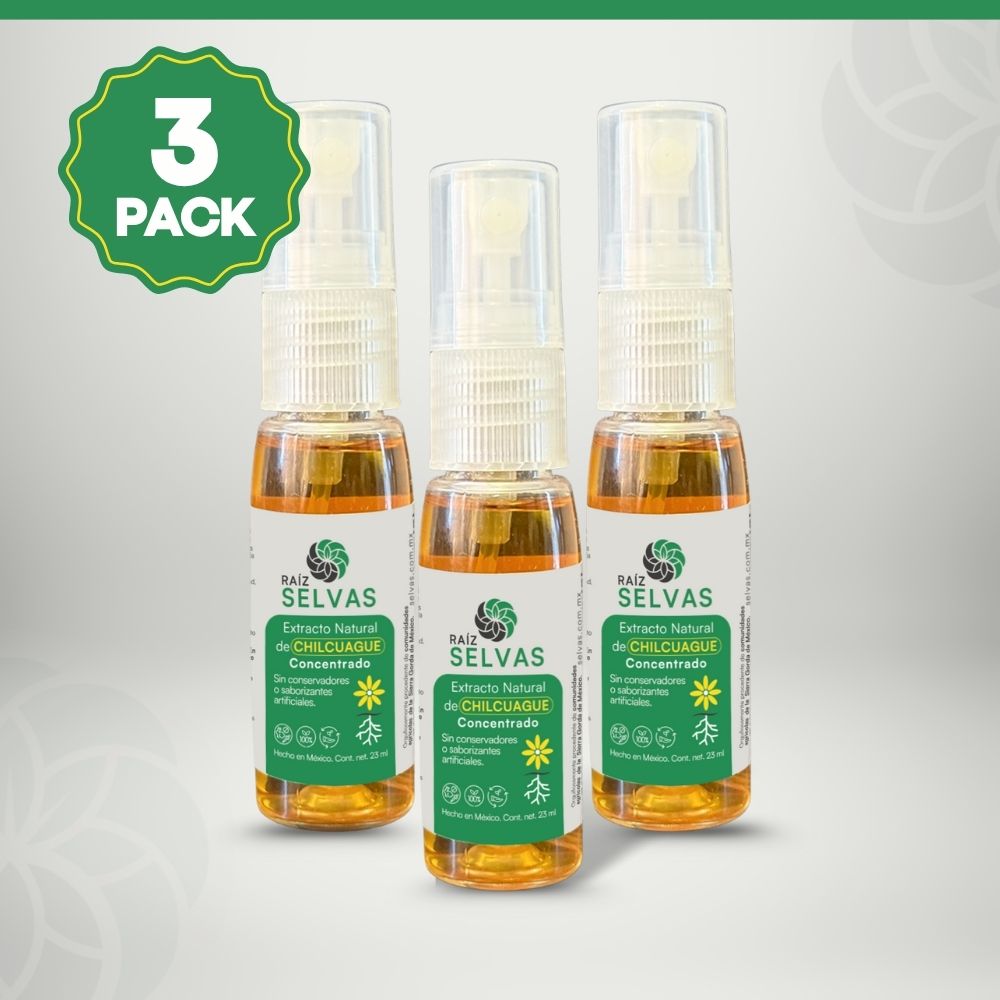 Extracto Natural de Chilcuague Concentrado 23 ml 3 Pack