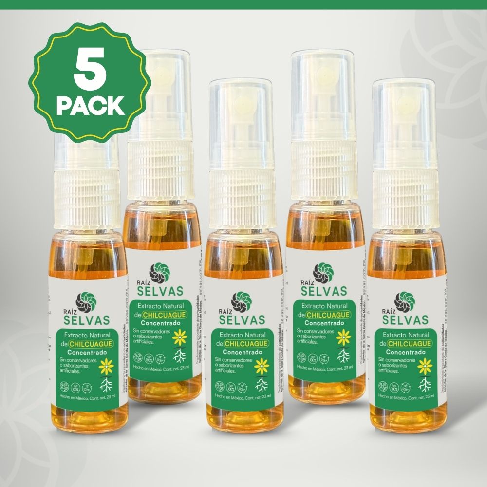 Extracto Natural de Chilcuague Concentrado 23 ml 5 Pack