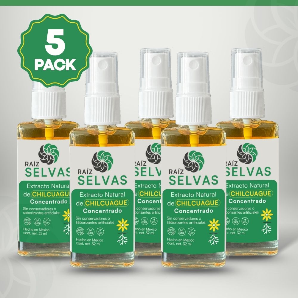 Extracto Natural de Chilcuague Concentrado 32 ml 5 Pack
