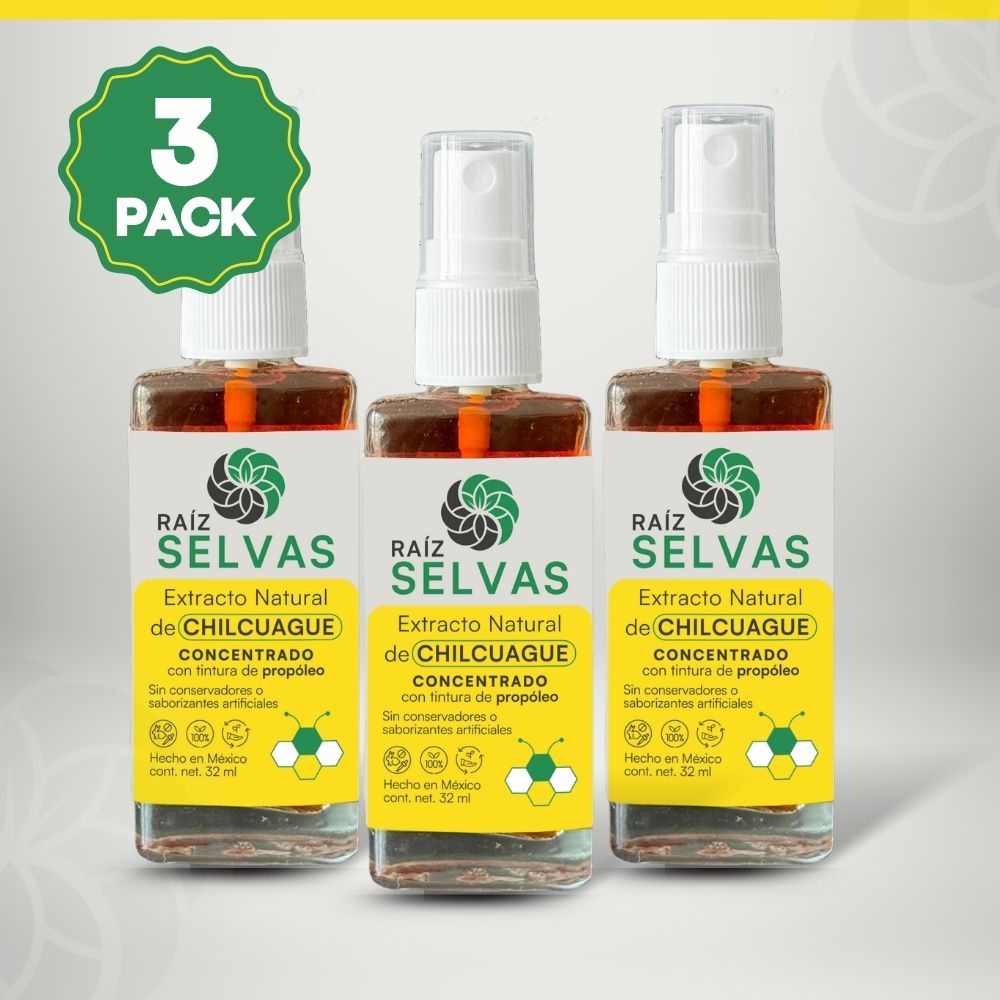 Extracto de Chilcuague Concentrado con Tintura de Propóleo 32 ml 3 Pack