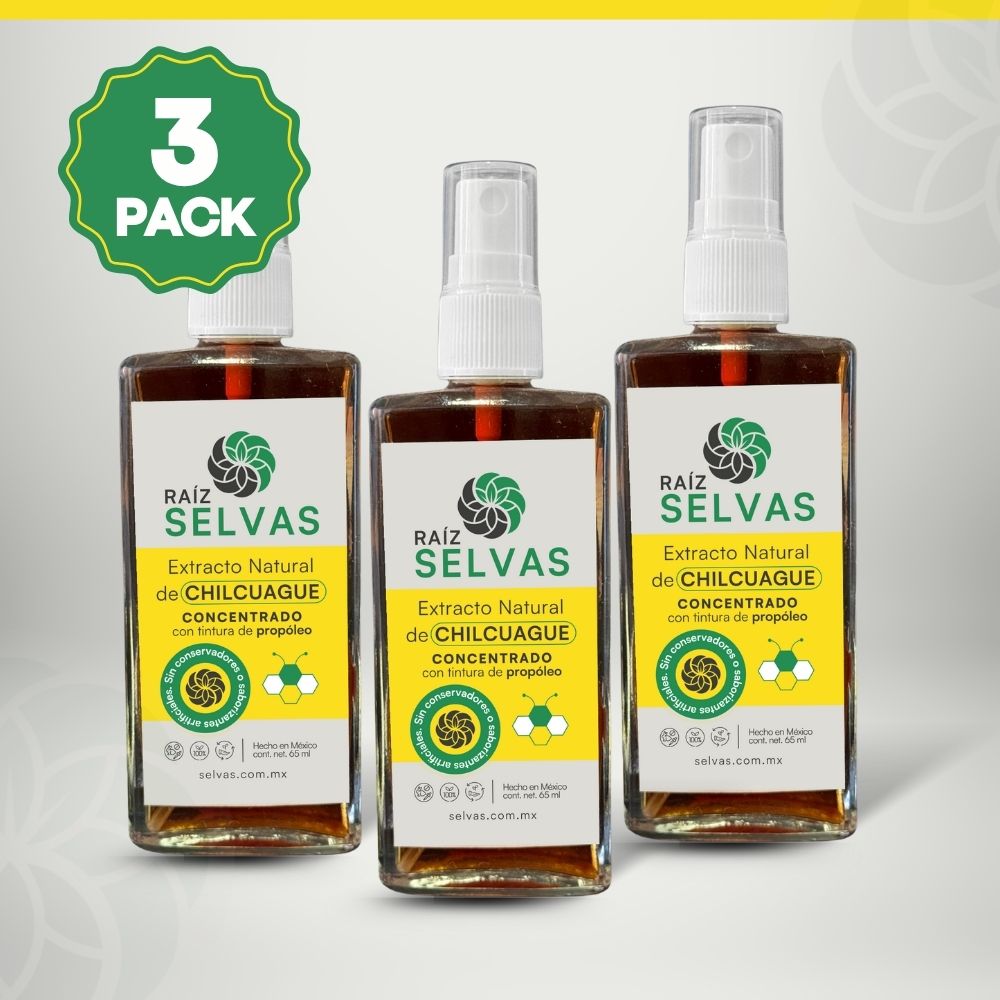 Extracto de Chilcuague Concentrado con Tintura de Propóleo 65 ml 3 Pack