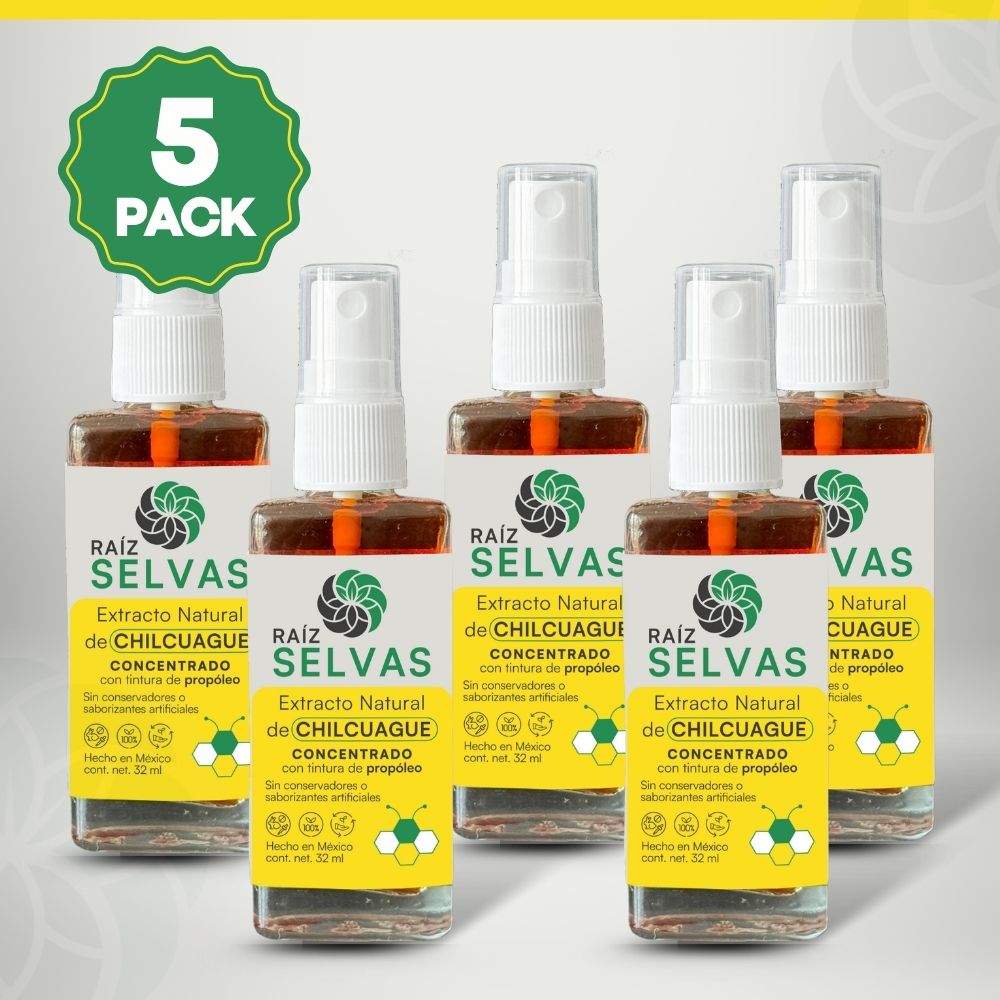 Extracto de Chilcuague Concentrado con Tintura de Propóleo 32 ml 5 Pack