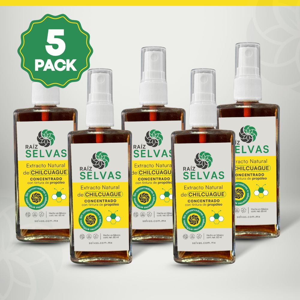 Extracto de Chilcuague Concentrado con Tintura de Propóleo 65 ml 5 Pack